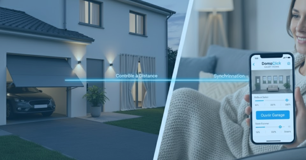 Motorisation rideaux garage distance intelligent maroc Domoclick